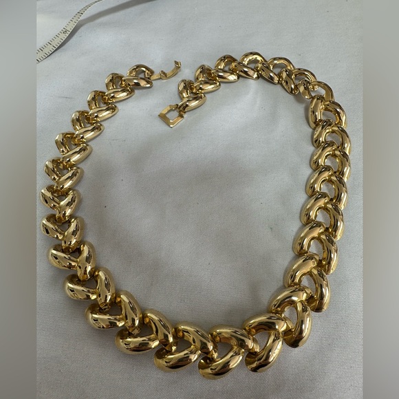 Vintage goldtone link collar necklace - Picture 3 of 4